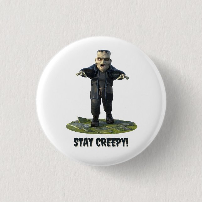 Stay Creepy! Frankenstein's Monster 3 Cm Round Badge (Front)