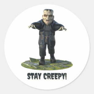 Stay Creepy! Frankenstein's Monster Classic Round Sticker
