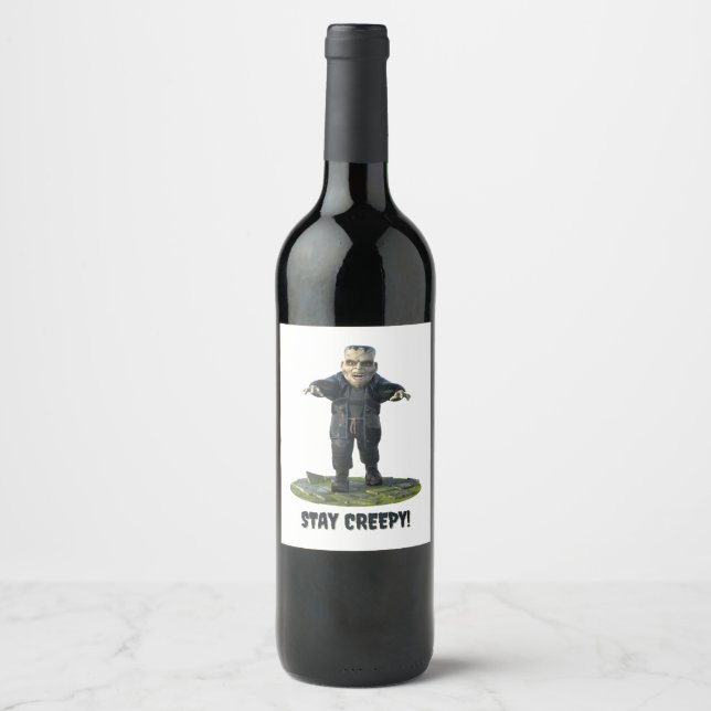 Stay Creepy! Frankenstein's Monster Wine Label (Front)