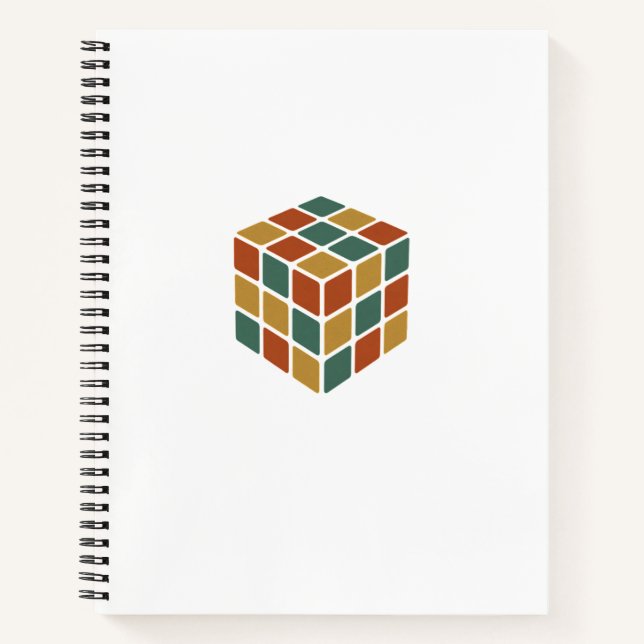 Stay Cubed | Logic Cube Retro Style Puzzle Notebook (Front)