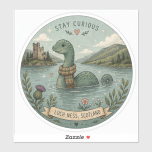 Stay Curious Cosy Cryptid Nessie Loch Ness Monster