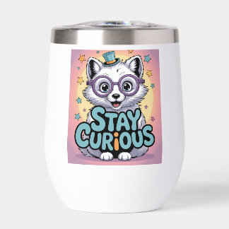 Stay Curious – Cute Cartoon Fox with Glasses
