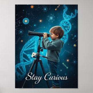 Stay Curious – Educational Science Poster