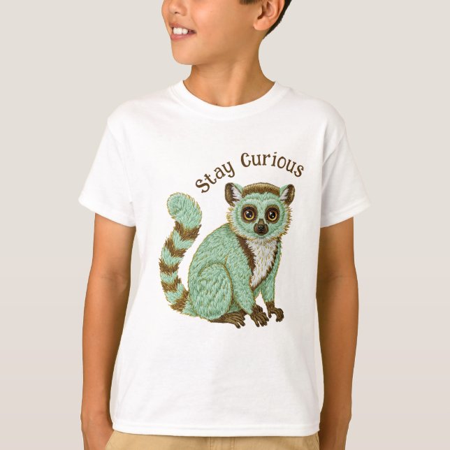 Stay Curious Lemur Tee (Front)