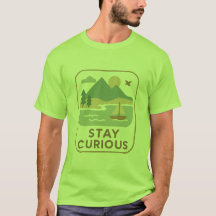 Stay Curious – Minimal Nature Inspired T-Shirt Des