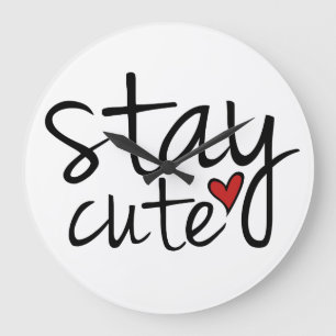 Stay Cute Wall Clock