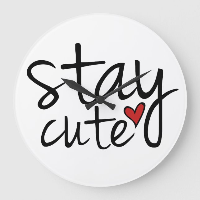 Stay Cute Wall Clock (Front)