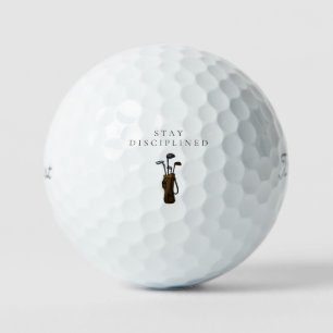 'Stay Disciplined' Mindset Motivational Gift  Golf Balls