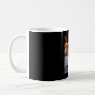 Stay feral racoon halloween drinking iced coffee mug