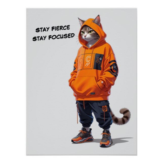 Stay Fierce, Stay Focused - Customisable Poster (Front)