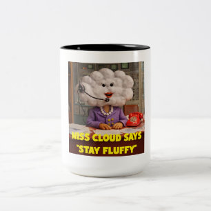 Stay Fluffy with Miss Cloud Two-Tone Coffee Mug