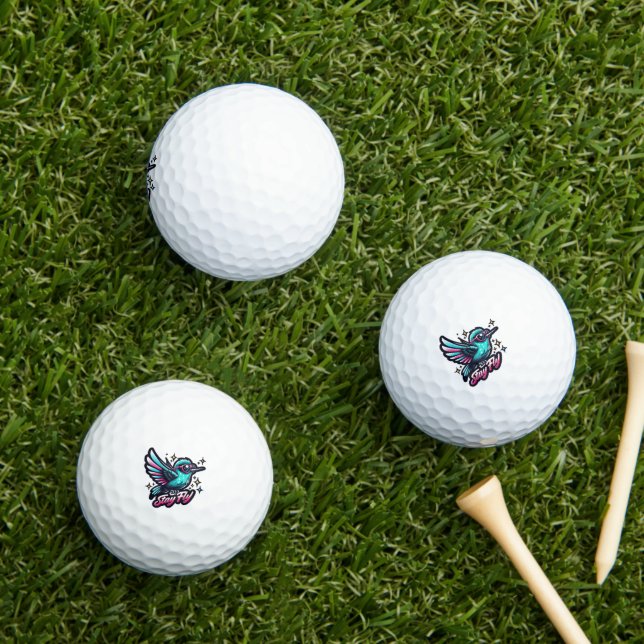 Stay Fly Motivational Hummingbird Golf Balls (Insitu Grass)