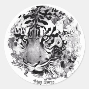 Stay Focus_Distressed Round Stickers