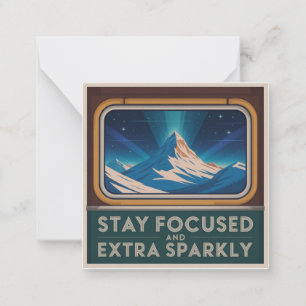 Stay Focused And Extra Sparkly Card