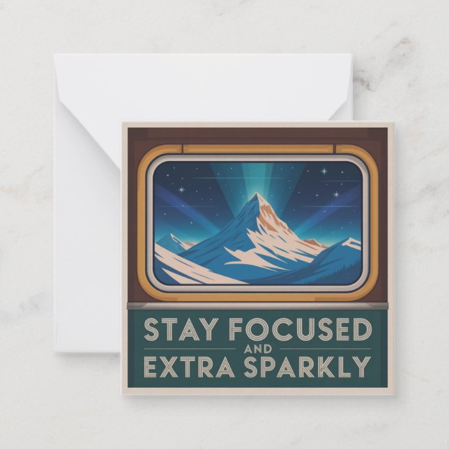 Stay Focused And Extra Sparkly Card (Front)
