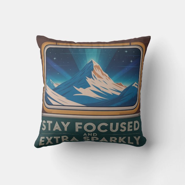 Stay Focused And Extra Sparkly Cushion (Back)