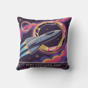 Stay Focused And Extra Sparkly Cushion