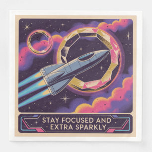 Stay Focused And Extra Sparkly Napkin