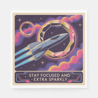 Stay Focused And Extra Sparkly Napkin