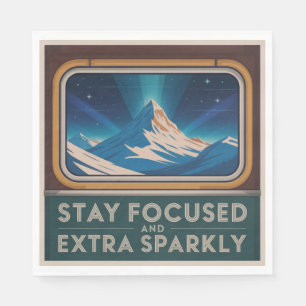 Stay Focused And Extra Sparkly Napkin