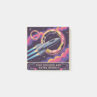 Stay Focused And Extra Sparkly Post-it Notes