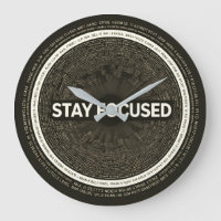 Stay Focused Motivational Wall Clock – Inspiration