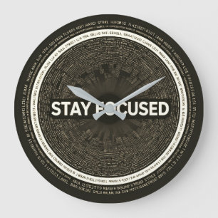 Stay Focused Motivational Wall Clock – Inspiration