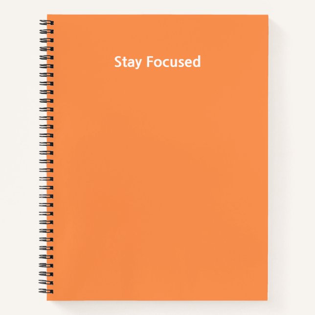 “Stay Focused” Orange Student Planner Journal (Front)