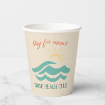 Stay for Sunset Brine Beach Club Cups