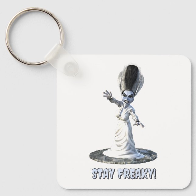 Stay Freaky! Bride of Frankenstein Key Ring (Front)