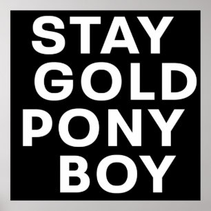 STAY GOLD PONY BOY POSTER