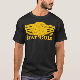 Stay Gold Ponyboy Outsiders Book Movie Novel Retro T-Shirt