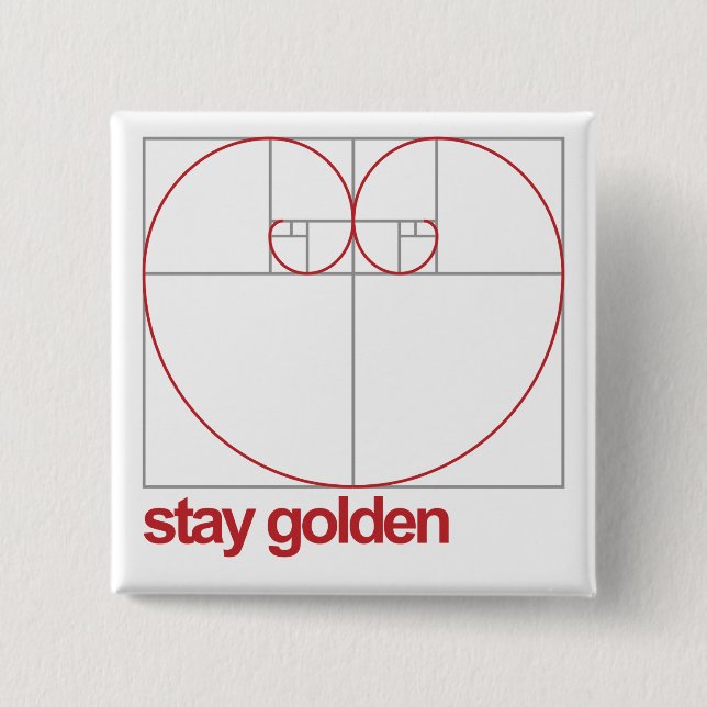 Stay Golden 15 Cm Square Badge (Front)