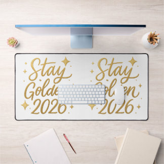 Stay Golden 2026 – Inspiring Office Mouse Pad