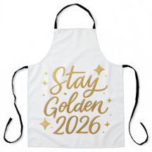 Stay Golden 2026 – New Year Kitchen Apron