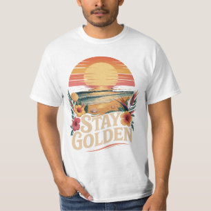 Stay Golden Cute Funny T-Shirt Gift For Him Her Ma