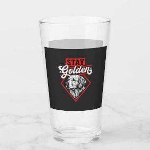 Stay Golden Golden Retriever Dog Glass