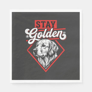 Stay Golden Golden Retriever Dog Napkin