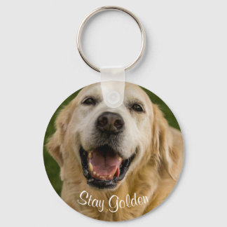 "Stay Golden" Golden Retriever Keychain