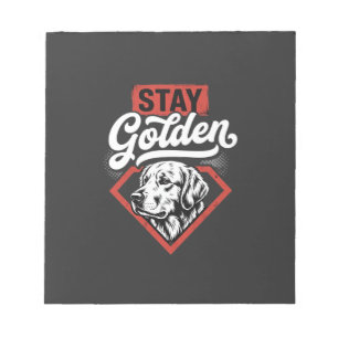 Stay Golden Golden Retriever Retro Dog Notepad
