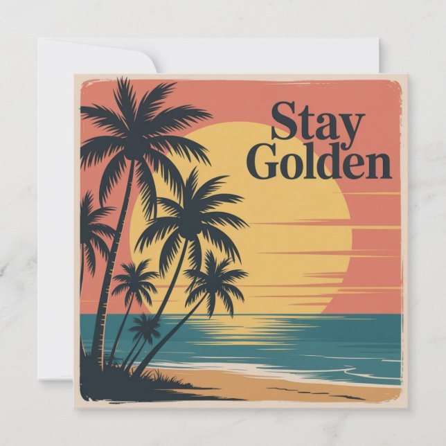 Stay Golden Invitation (Front)