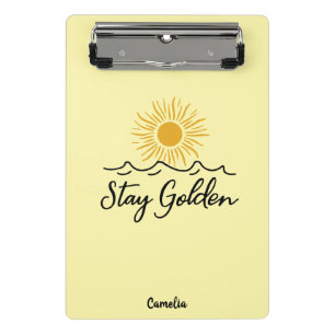 Stay Golden Mini Clipboard – Organised on the Go!