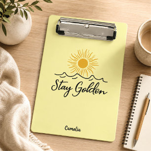 Stay Golden Mini Clipboard – Organised on the Go!