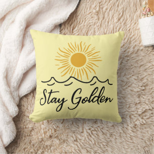 Stay Golden Minimalist Throw Pillow