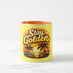 Stay Golden Mug Yellow Trim