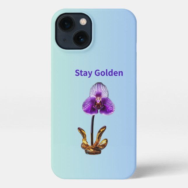 Stay Golden Orchid iPhone Case (Back)