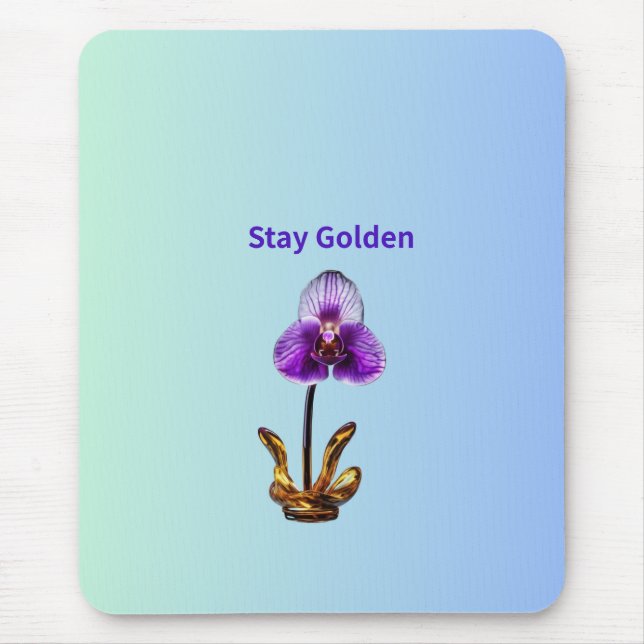 Stay Golden Orchid Mouse Pad (Front)