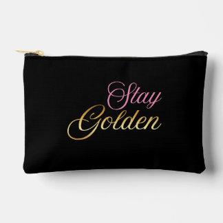 Stay Golden Pink & Gold Cosmetic Bag