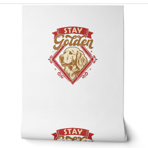 Stay Golden Retriever Dog Red Diamond_1 Wallpaper
