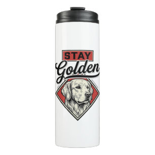Stay Golden Retriever Vintage Dog Vector Design_1 Thermal Tumbler